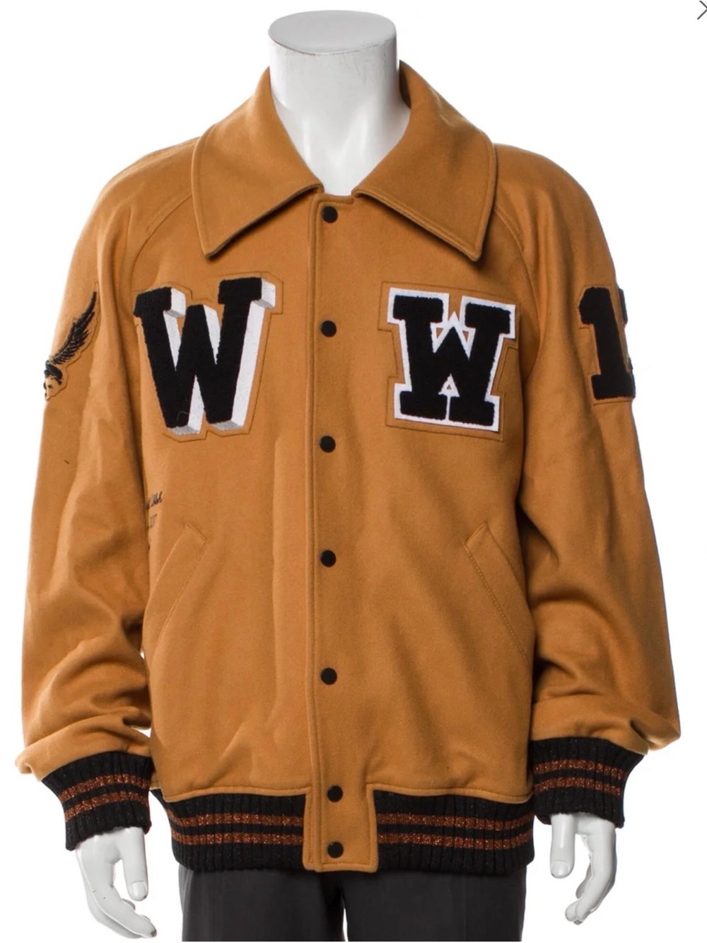 Off-White Varsity Jacket Virgin Wool Varsity Jacket